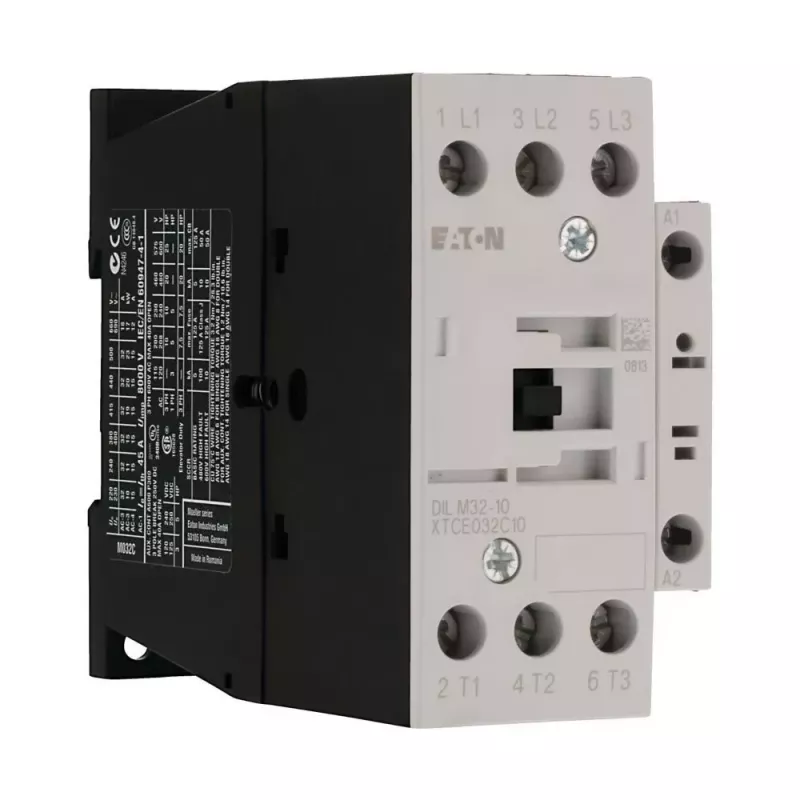 Eaton DILM32-10(RDC24) contactor de potencia, 3 polos, 32 A, bobina 24-27 V DC, 1 contacto auxiliar NA 277274