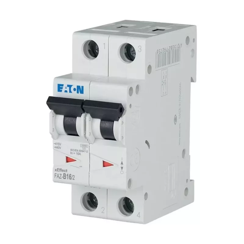 Eaton FAZ-B16/2 interruptor automático en miniatura (MCB), bipolar, 16 A, tipo B