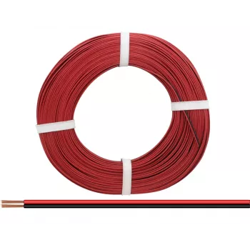 Donau Elektronik 218-5-25 cable flexible 2 x 0,14 mm² rojo/negro 25 m