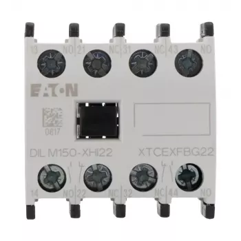 Eaton DILM150-XHI22 bloque de contactos auxiliares, 2NO+2NC, montaje frontal, bornes de tornillo 277950