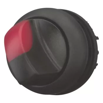 Eaton M22S-WLKV-R accionamiento de selector, 2 posiciones con enclavamiento, botón giratorio negro, anillo frontal de plástico 284399