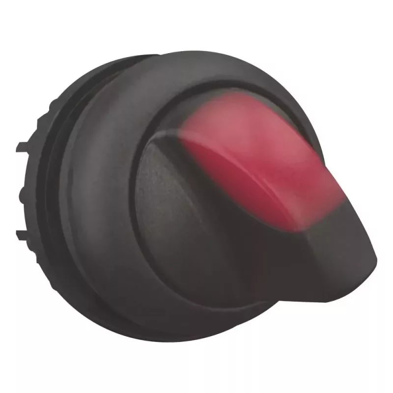 Eaton M22S-WLKV-R accionamiento de selector, 2 posiciones con enclavamiento, botón giratorio negro, anillo frontal de plástico 284399