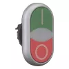 Eaton M22-DDLF-GR-X1 accionamiento de pulsador doble, plano, iluminado, verde/rojo 284814
