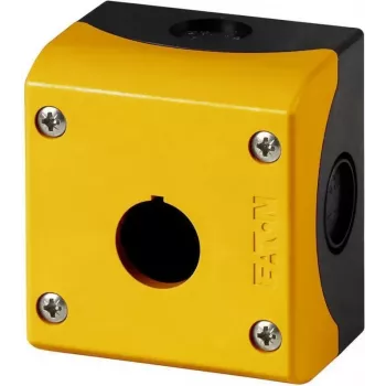 Eaton M22-IY1 carcasa vacía amarilla, 1 posición de montaje, montaje inferior, 80 x 72 x 56 mm, IP66, IK08 216536