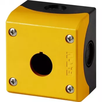 Eaton M22-IY1 carcasa vacía amarilla, 1 posición de montaje, montaje inferior, 80 x 72 x 56 mm, IP66, IK08 216536