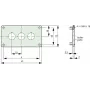 Eaton M22-E4 placa de montaje para 4 dispositivos de control, antracita 216545