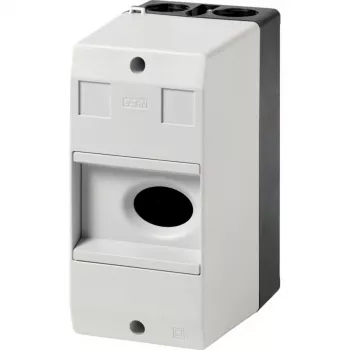 Eaton CI-PKZ01 carcasa de superficie con interruptor integrado, 158 x 80 x 116,5 mm, gris 281403