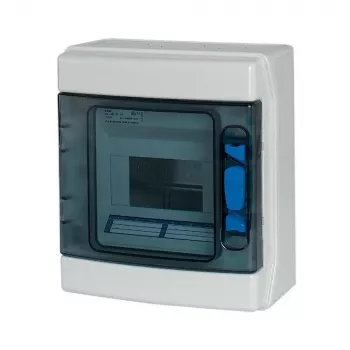 Eaton 174222 IKA-1/6-ST cuadro de distribución pequeño de superficie, 1 fila, 6 módulos, blanco