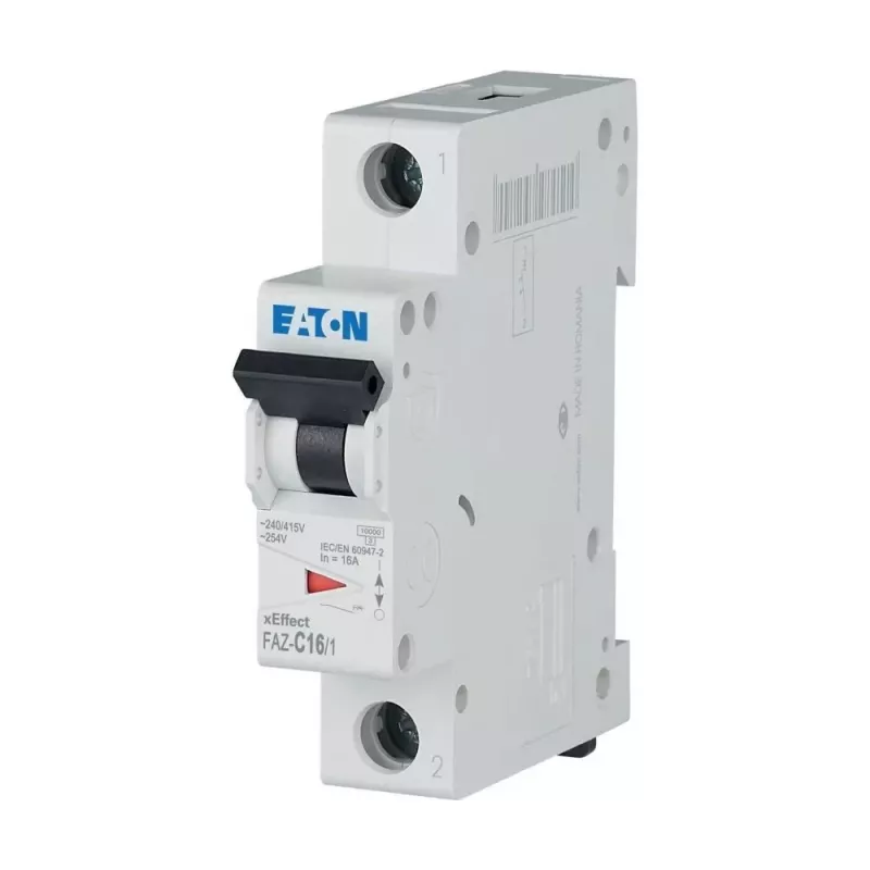 Eaton FAZ-C16/1 interruptor automático magnetotérmico (MCB), 1 polo, 16 A, curva C 278561