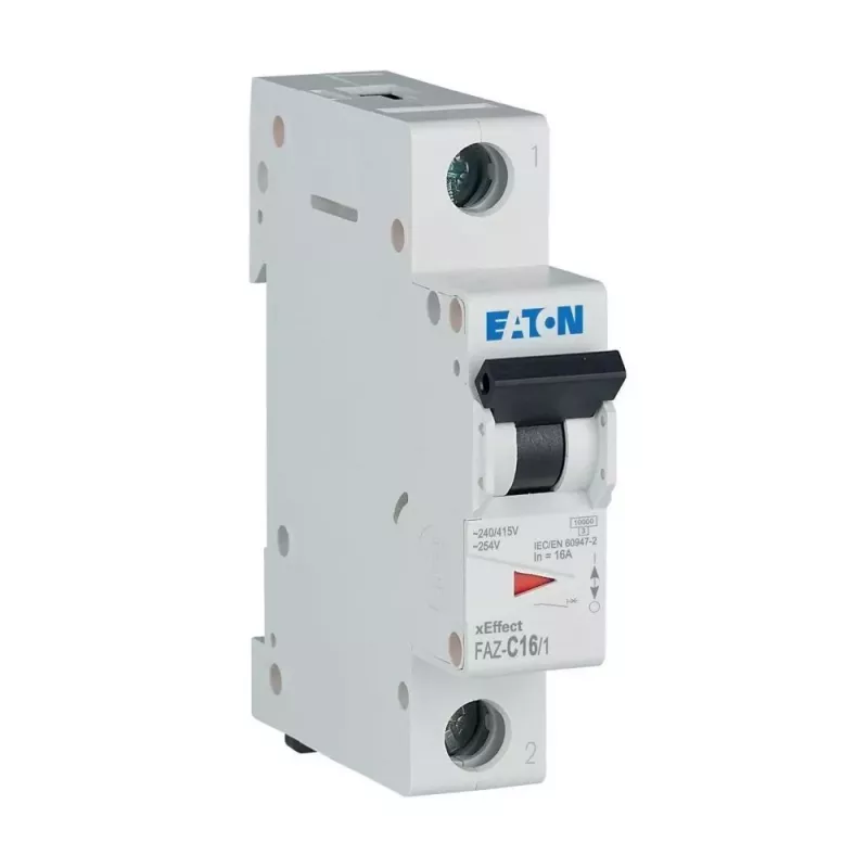 Eaton FAZ-C16/1 interruptor automático magnetotérmico (MCB), 1 polo, 16 A, curva C 278561