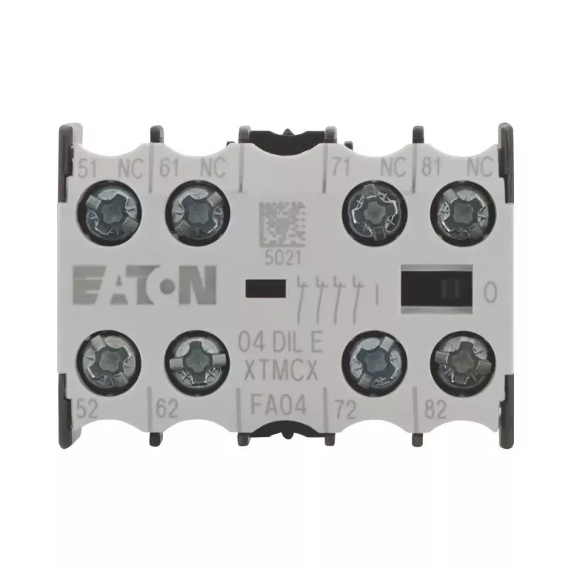 EATON 04DILE bloque de contactos auxiliares, 4 NC, de accionamiento forzado, montaje frontal, para contactores DILM7-DILM38 010256