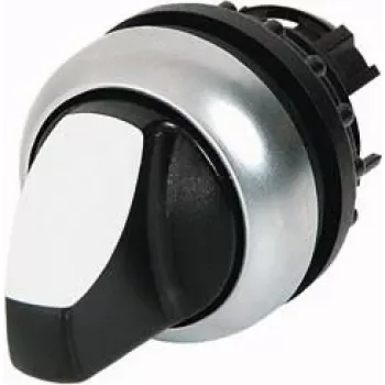 Eaton M22-WLK-W selector de llave, 2 posiciones con enclavamiento, montaje de 22,5 mm, aro frontal titanio, llave negra