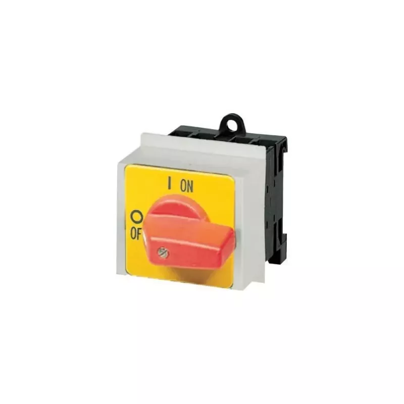 Eaton P1-25/IVS-RT conmutador principal 3 polos 25A I-0-II montaje en panel frontal negro 013140