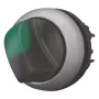 Eaton M22 accionamiento rotativo, 3 posiciones, con enclavamiento, botón negro con embellecedor plateado 284395