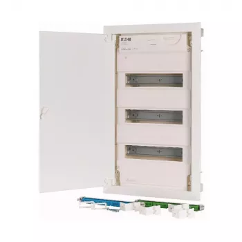 Eaton KLV-36UPP-F armario de distribución empotrable, 36 módulos, 3 filas, puerta tintada transparente, blanco 178802