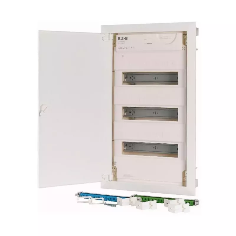 Eaton KLV-36UPP-F armario de distribución empotrable, 36 módulos, 3 filas, puerta tintada transparente, blanco 178802