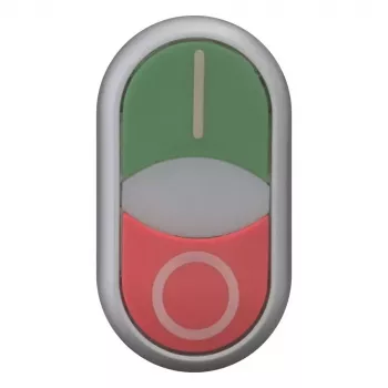 Eaton RMQ-Titan M22-DDLM-GR-X1 pulsador doble con piloto de señalización, verde/rojo, LED blanco, 24V AC/DC, 1NO+1NC 284830
