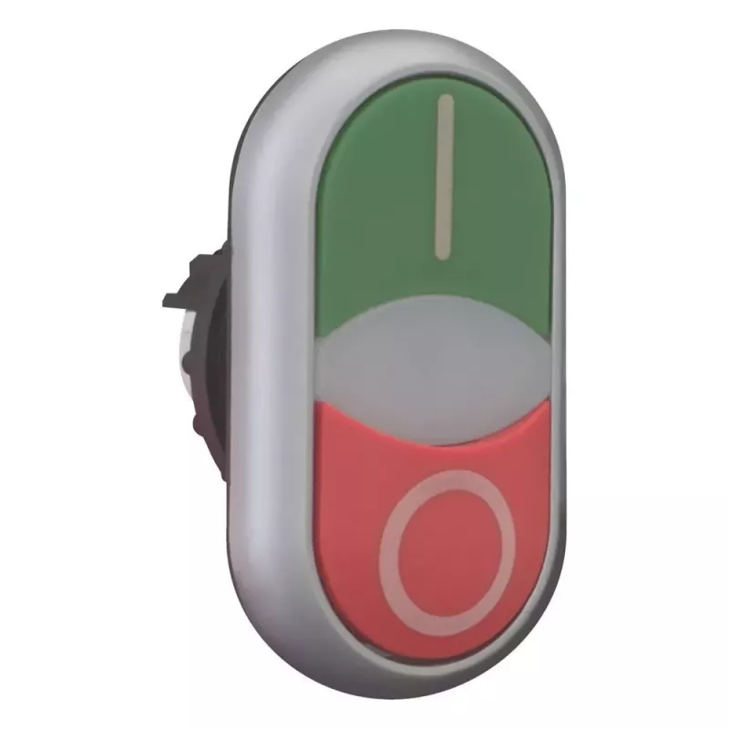 Eaton M22-DDLM-GR-X1 pulsador doble con piloto luminoso, verde/rojo 284830
