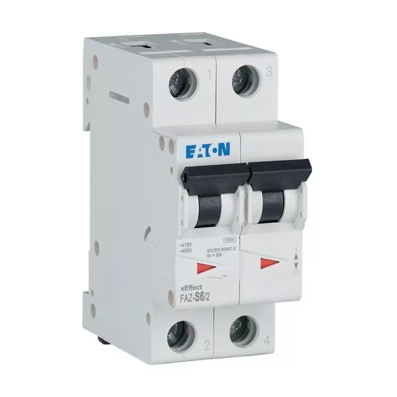 Eaton FAZ-S6/2 interruptor automático magnetotérmico Type S 6A 2 polos 6kA 278809
