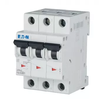 Eaton FAZ-C32/3 interruptor automático tipo C, 32 A, 3 polos, 10 kA, carril DIN 278876