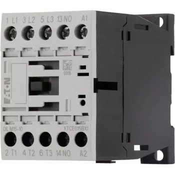 Eaton DILM15-10 contactor, 3 polos, bobina 230 V AC 50 Hz / 240 V AC 60 Hz, 1 contacto auxiliar NA, 15 A 290058
