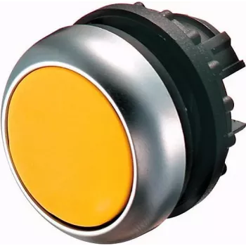 Eaton M22-DL-Y accionamiento de pulsador enrasado amarillo, embellecedor titanio, 22,5 mm 216929