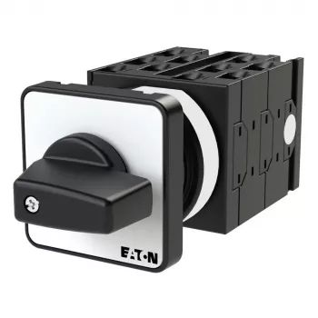 Eaton T0-5-15139/E interruptor de levas 2 polos, ON-OFF, 20A, 690V AC, montaje en panel frontal, negro/blanco 014135