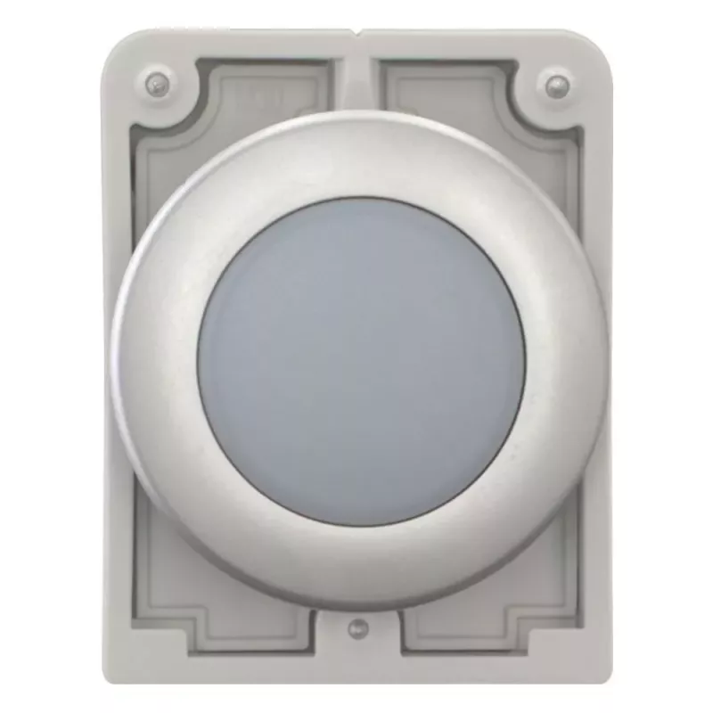 Eaton RMQ-Titan cabezal de piloto redondo plano, lente blanca, embellecedor cromado, M30C-FL-W 183287