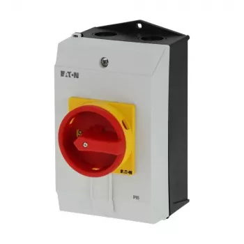 Eaton P1-40/I2H/SVB interruptor principal con función de parada de emergencia, bloqueable, 40 A, 690 V, 3 polos, montaje frontal, IP65 199922