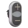 Eaton M22-DDL-S-X4/X5 actuador de doble pulsador, negro/titanio, IP66 218145