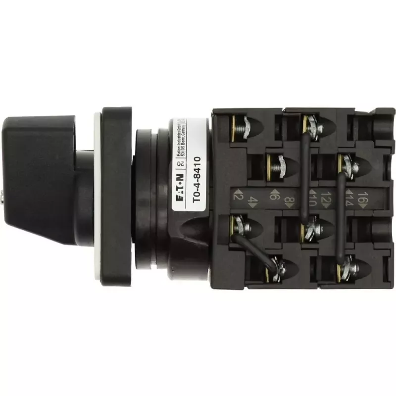 Eaton T0-4-8410/E interruptor de levas 3 polos 20A 690V 4 posiciones negro 024604