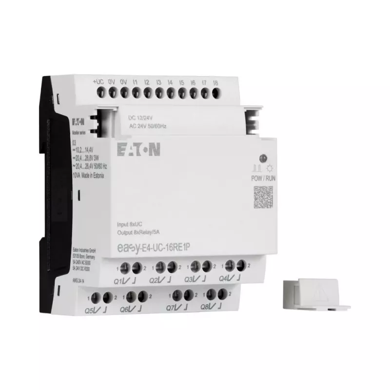 Eaton EASY-E4-UC-16RE1P módulo de ampliación de relé inteligente, 8 entradas digitales, 8 salidas de relé, carril DIN 197511