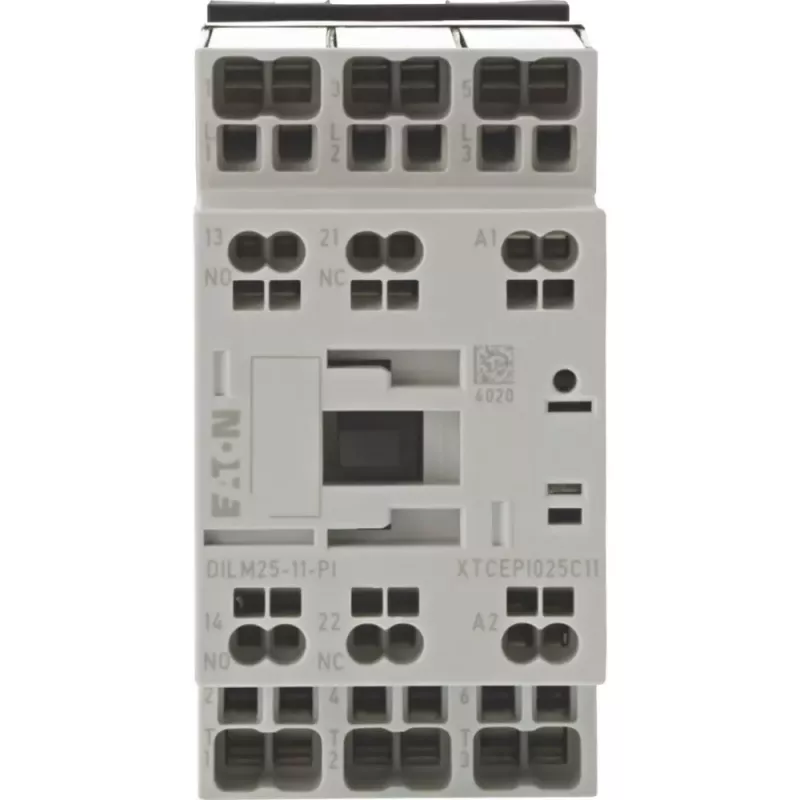 Eaton DILM25-11(RDC24)-PI contactor, 3 contactos principales de cierre, bobina 24 V DC, 25 A, 11 kW 199288