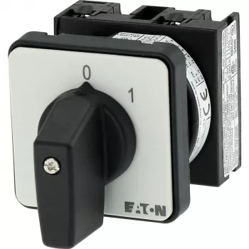 Eaton T0-1-15402/E interruptor de levas 2 polos, 20A, 690V AC, IP65, negro 053092