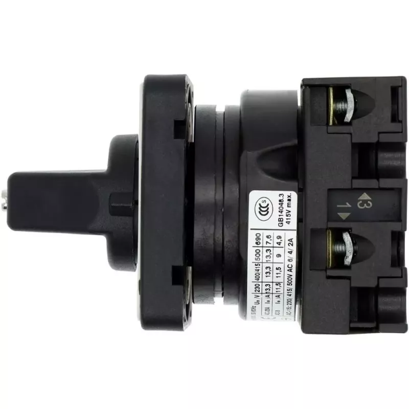 Eaton T0-1-15402/E interruptor de levas 2 polos, 20A, 690V AC, IP65, negro 053092