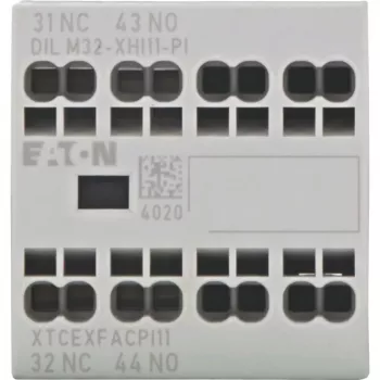 Eaton DILM32-XHI11-PI bloque de contactos auxiliares, 1 NO + 1 NC, 4 A, montaje frontal, para contactores DILM7-DILM32 199309