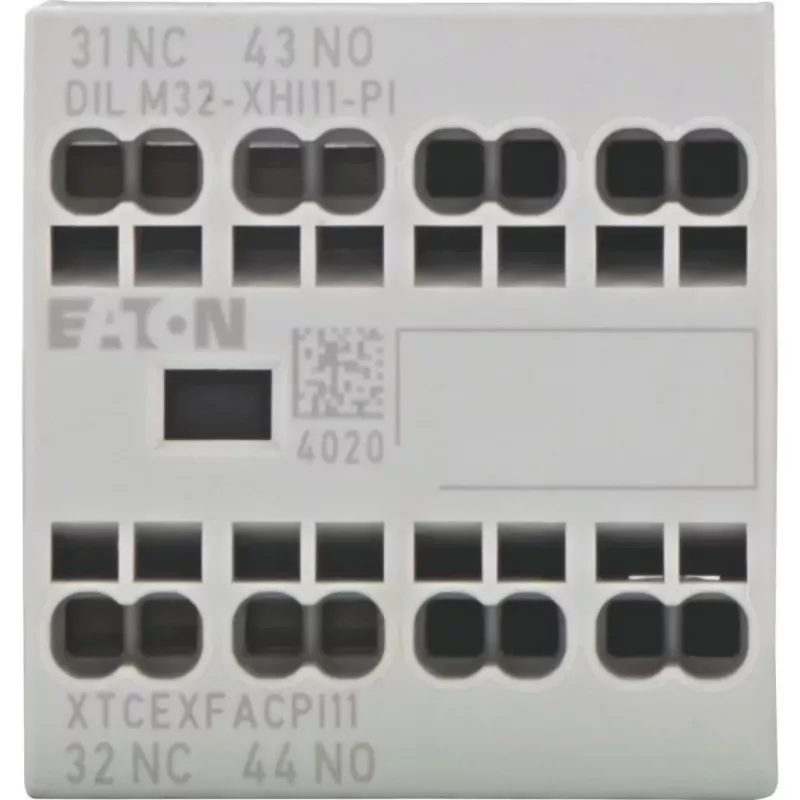 Eaton DILM32-XHI11-PI bloque de contactos auxiliares, 1 NO + 1 NC, 4 A, montaje frontal, para contactores DILM7-DILM32 199309