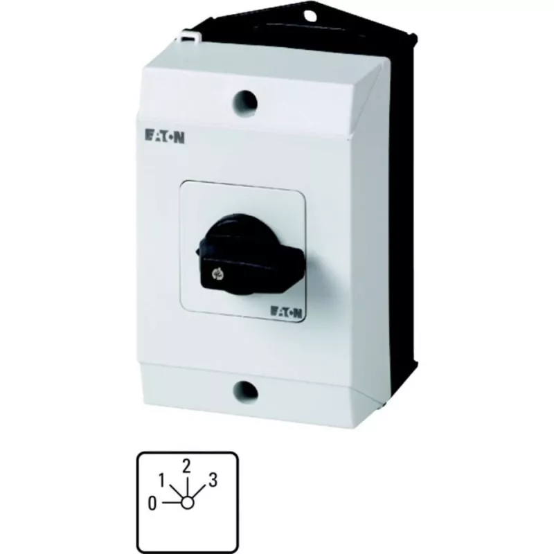 Eaton T0-2-8241/I1 interruptor de palanca, unipolar, negro/blanco 207107