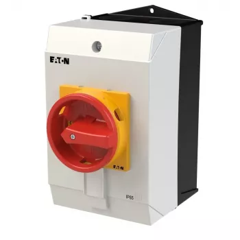 Eaton T3-4-15682/I2/SVB interruptor de leva, 3 polos + N, 32 A, empuñadura roja/amarilla, IP65 207210