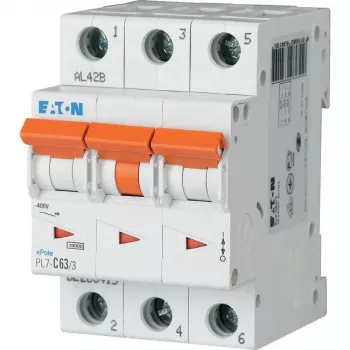Eaton PXL-C63/3 interruptor automático 3 polos C 63A 6kA 236432