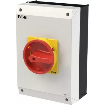 Eaton P3-63/I4/SVB/N interruptor principal 3 polos con función de parada de emergencia, 63 A, rojo/amarillo 207349
