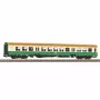 PIKO 28004 H0 coche de acceso central Halberstadt beige-verde 2ª clase DR