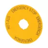 Eaton M22-XAK2 señal de parada de emergencia, amarilla, 60 mm, inscripción PARADA DE EMERGENCIA 216466