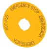Eaton M22-XAK2 señal de parada de emergencia, amarilla, 60 mm, inscripción PARADA DE EMERGENCIA 216466