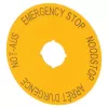 Eaton M22-XAK3 señal de parada de emergencia, amarilla, PARADA DE EMERGENCIA, 90 mm 216467