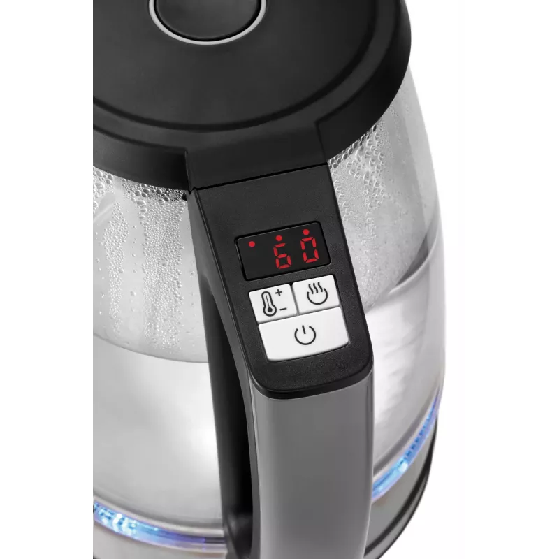 Bartscher hervidor de cristal 1,7L con 6 ajustes de temperatura e indicador LED 200135