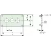 Eaton M22-E3Q carcasa de aluminio para estación de control, gris, 3 aberturas, IP65 216544