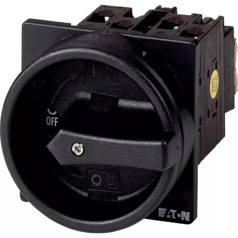 Eaton T0-1-102/EA/SVB-SW interruptor de leva bloqueable 20 A unipolar 90° negro