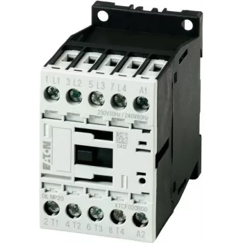Eaton DILM7-01 contactor, tripolar, bobina 24 V DC, 7 A, 3 kW, 1 contacto auxiliar NC, IP20 276600