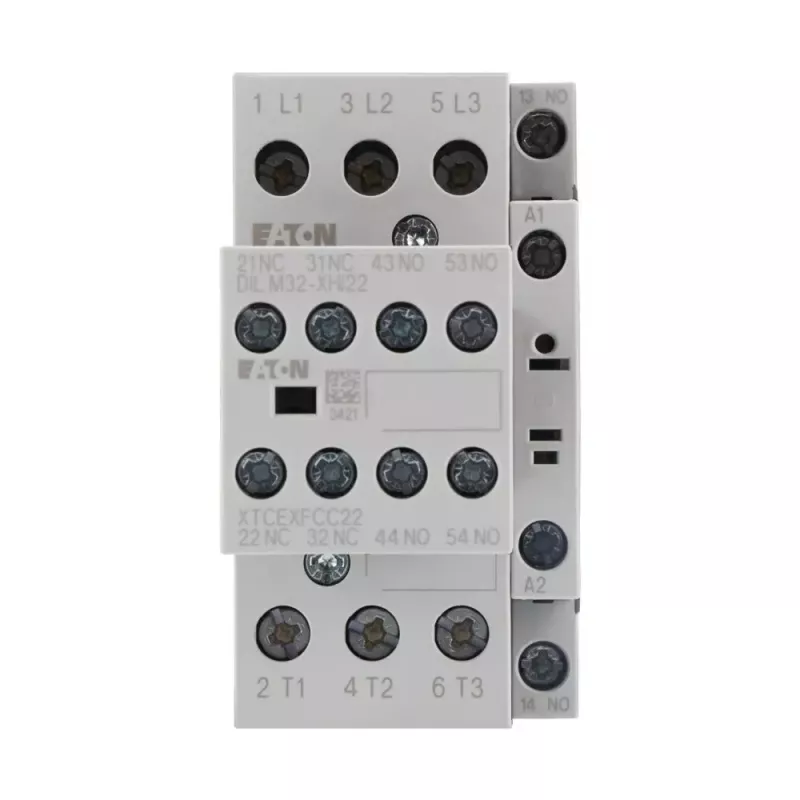 Eaton DILM25-32 contactor de potencia 3 polos, bobina 230 V AC, 11 kW, 25 A, 3NO + 2NO/2NC contactos auxiliares 277228